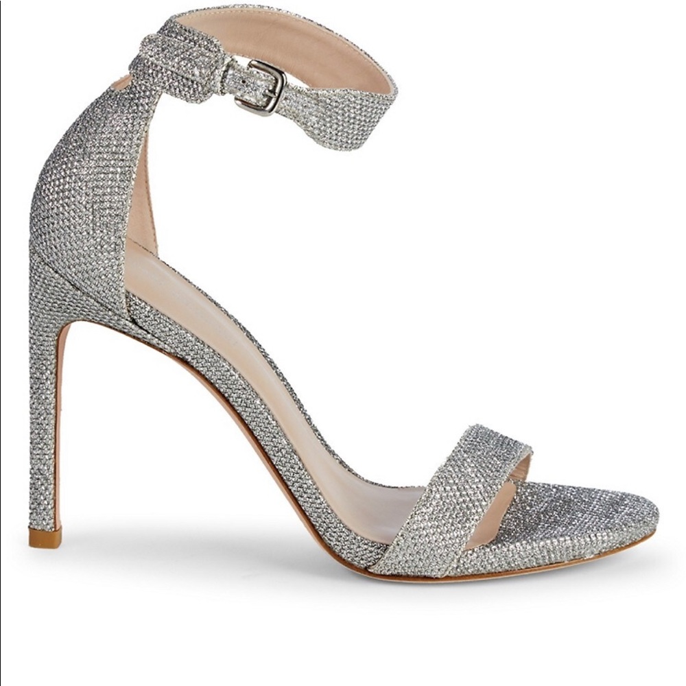 Stuart Weitzman Backuptiz Silver Noir 8